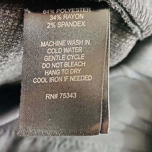 Womens 20W‎ Fenn Wright Manson Dress Pants Charcoal Gray Plaid 32" Inseam - Picture 5 of 5